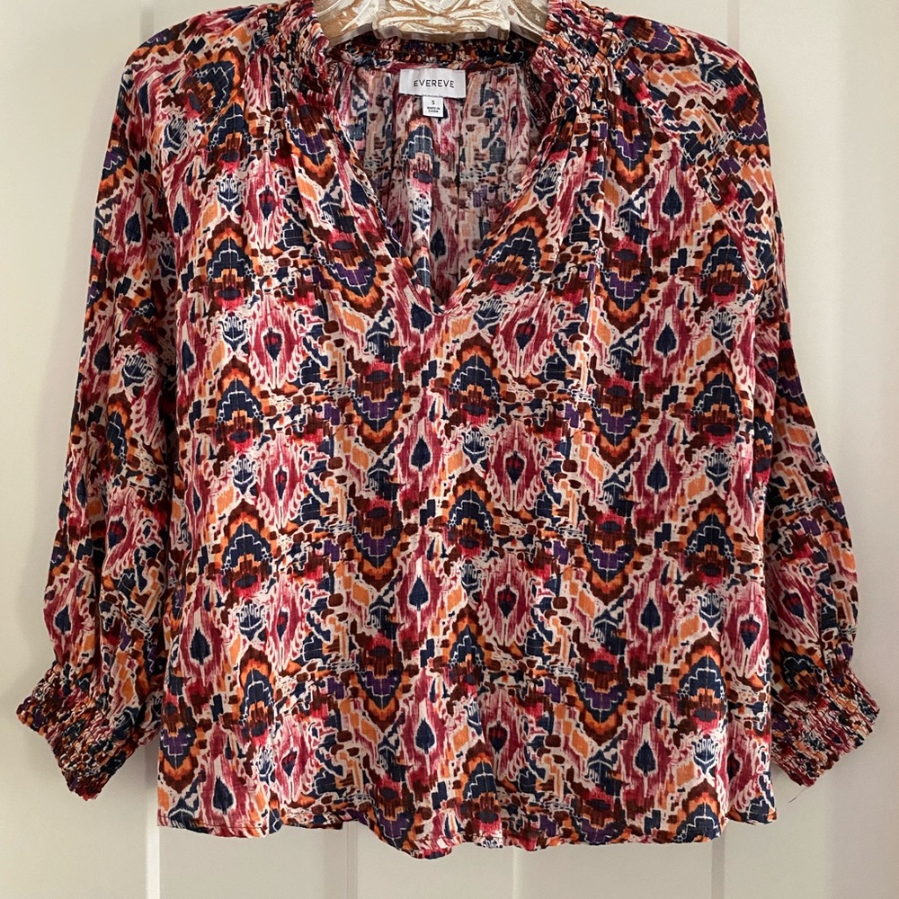 Evereve Women's Vibrant Patterned Blouse